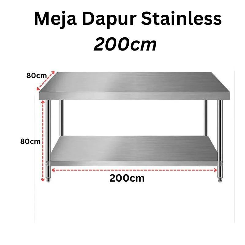 Meja 2 Tingkat 2000 x 800 x 800 mm